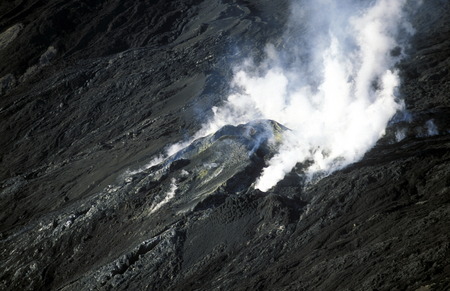 The Landscape allrond the Volcano  Piton de la Fournaise on the Island of La Reunion in the Indian Ocean in Africa.の写真素材
