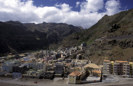 the Town of Ribeira Grande on the Iceland of Santo Antao in Cape Berde in the Atlantic Ocean in...