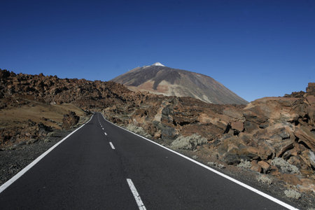 The Volcano Teide on the Iceland of Tenerife on the Canary Islands of Islands of Spain in the Atlantic.のeditorial素材