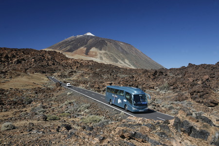The Volcano Teide on the Iceland of Tenerife on the Canary Islands of Islands of Spain in the Atlantic.のeditorial素材