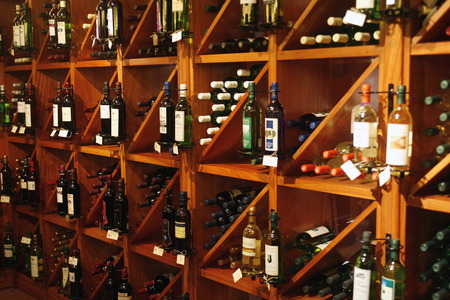 a wine shop of the City of Santa Cruz on the Iceland of Tenerife on the Canary Islands of Islands of Spain in the Atlantic.のeditorial素材