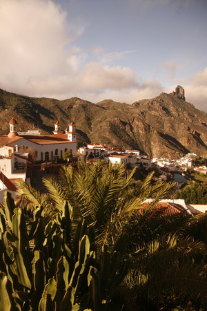 The mountain Village of  Tejeda in the centre of the Canary Island of Spain in the Atlantic ocean.の写真素材