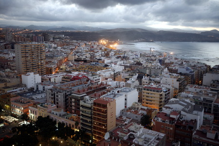 the city Las Palmas on the Canary Island of Spain in the Atlantic ocean.のeditorial素材