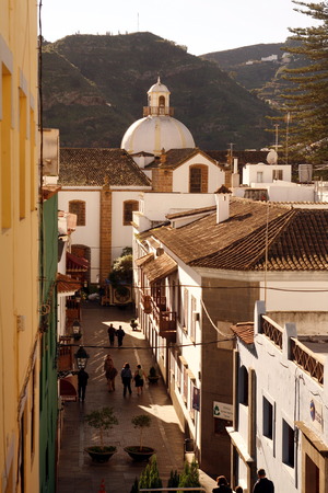 the church in the Village of Teror in the Mountains of central Gran Canay on the Canary Iceland of Spain in the Atlantic ocean.のeditorial素材