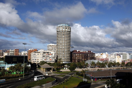 the city of Las Palmas on the Canary Iceland of Spain in the Atlantic ocean.のeditorial素材