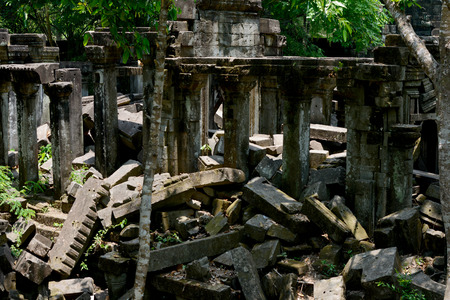 The Tempel Ruin of  Beng Mealea 32 Km north of in the Temple City of Angkor near the City of Siem Riep in the west of Cambodia.のeditorial素材