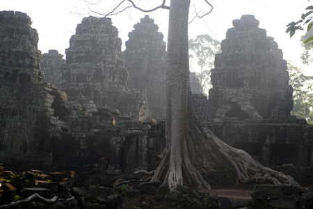 The Temple of  Banteay Kdei in the Temple City of Angkor near the City of Siem Riep in the west of Cambodia.のeditorial素材