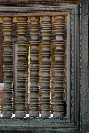 The Temple of  Preah Khan in the Temple City of Angkor near the City of Siem Riep in the west of...