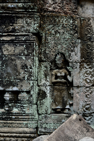 The Temple of  Preah Khan in the Temple City of Angkor near the City of Siem Riep in the west of Cambodia.のeditorial素材