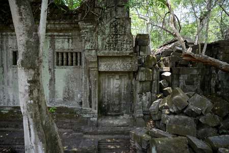 The Tempel Ruin of  Beng Mealea 32 Km north of in the Temple City of Angkor near the City of Siem Riep in the west of Cambodia.のeditorial素材