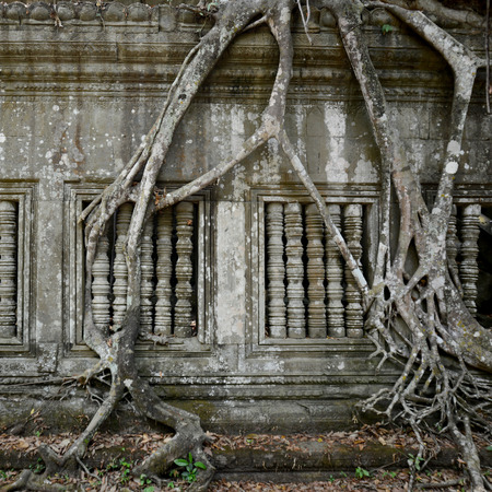 The Tempel Ruin of  Beng Mealea 32 Km north of in the Temple City of Angkor near the City of Siem Riep in the west of Cambodia.のeditorial素材