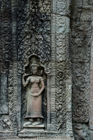 The Temple of  Preah Khan in the Temple City of Angkor near the City of Siem Riep in the west of Cambodia.のeditorial素材