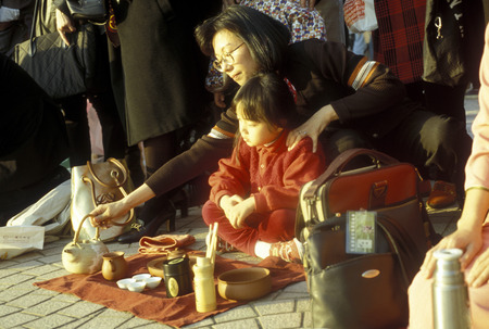 tea at a Teamarket in Kowloon in Hong Kong in the south of China in Asia.のeditorial素材