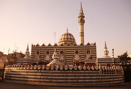 the Abu Darwish Mosque in the City Amman in Jordan in the middle east.のeditorial素材