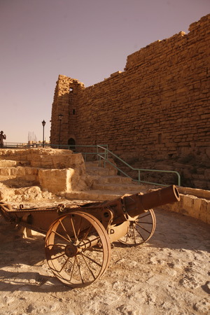 The Karak Castle in the Village of Karak in Jordan in the middle east.のeditorial素材
