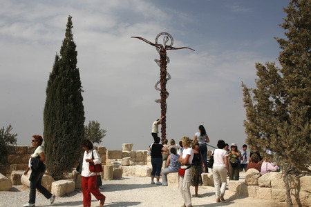 the Moses Church on the Mount Nebo in Jordan in the middle east.のeditorial素材
