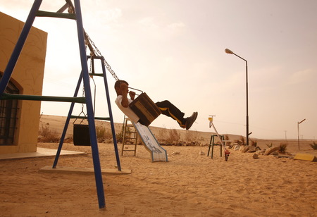 a Restaurant on the Desert Road 65 near Safi and Aqaba in Jordan in the middle east.のeditorial素材