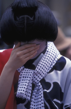 a Gaisha at the big Edo festival at the Kanda Matsuri Temple in the city center of Tokyo in Japan in Asia,のeditorial素材