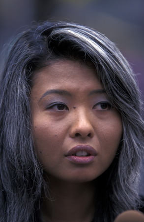 the revolucionary Rainbow Kids in a squre in the City center of Tokyo in Japan in Asia,のeditorial素材