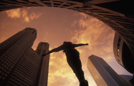 the Tokyo Metropolitan Goverment Offices in the City center of Tokyo in Japan in Asia,のeditorial素材