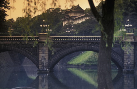 The City center at the Imperial Palace of Tokyo in Japan in Asia,のeditorial素材
