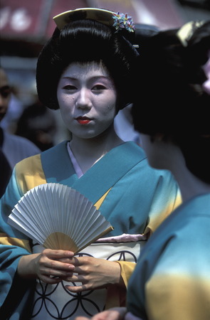 a Gaisha at the big Edo festival at the Kanda Matsuri Temple in the city center of Tokyo in Japan in Asia,のeditorial素材