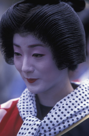 a Gaisha at the big Edo festival at the Kanda Matsuri Temple in the city center of Tokyo in Japan in Asia,のeditorial素材