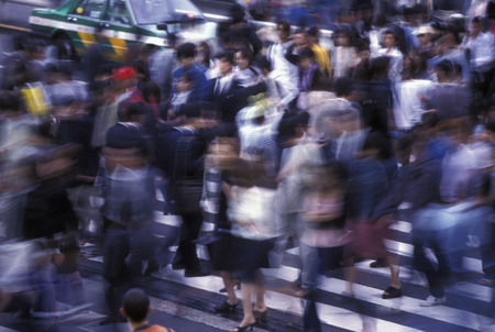 on the streets in the City center of Tokyo in Japan in Asia,のeditorial素材