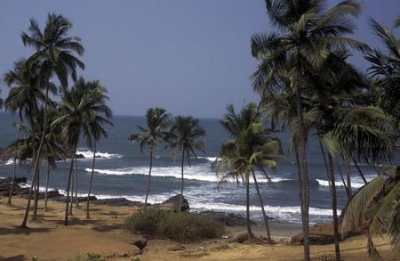 the beach of Anjuna in the Province Goa in India.のeditorial素材