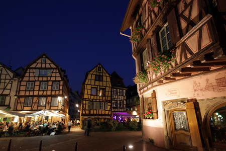 the Market Hall in the old city of Colmar in  the province of Alsace in France in Europeのeditorial素材