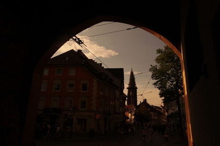 the old town of Freiburg im Breisgau in the Blackforest in the south of Germany in Europe.のeditorial素材
