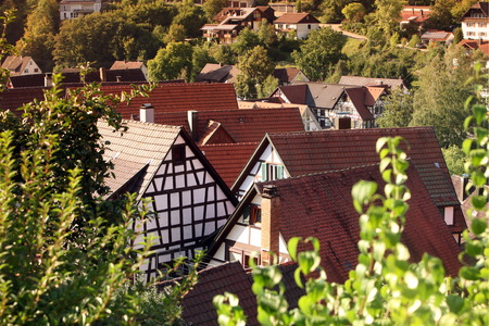 the old town of the villige Schiltach in the Blackforest in the south of Germany in Europe.の写真素材