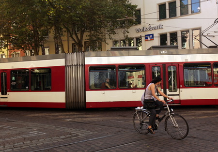 the old town of Freiburg im Breisgau in the Blackforest in the south of Germany in Europe.のeditorial素材