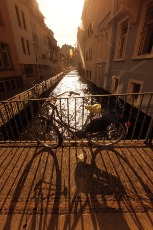 the old town of Freiburg im Breisgau in the Blackforest in the south of Germany in Europe.のeditorial素材