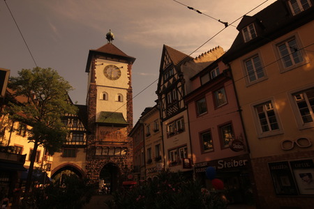 the old town of Freiburg im Breisgau in the Blackforest in the south of Germany in Europe.のeditorial素材