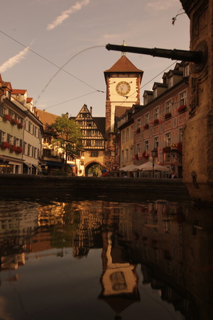 the old town of Freiburg im Breisgau in the Blackforest in the south of Germany in Europe.のeditorial素材