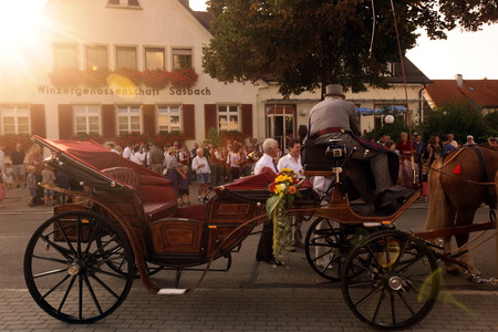 the old town of the villige  Sasbach in Kaiserstuhl in the Blackforest in the south of Germany in Europe.のeditorial素材