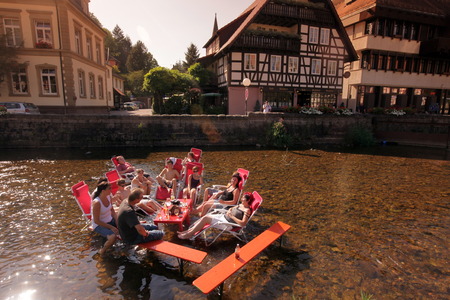 a summerfest in the old town of the villige Schiltach in the Blackforest in the south of Germany in Europe.のeditorial素材