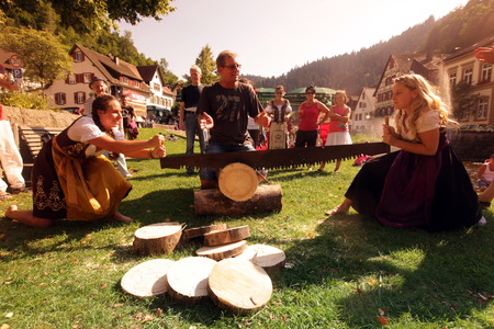 a summerfest in the old town of the villige Schiltach in the Blackforest in the south of Germany in Europe.のeditorial素材