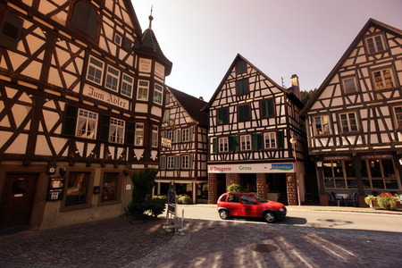 the old town of the villige Schiltach in the Blackforest in the south of Germany in Europe.のeditorial素材