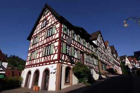 the old town of the villige Schiltach in the Blackforest in the south of Germany in Europe.のeditorial素材
