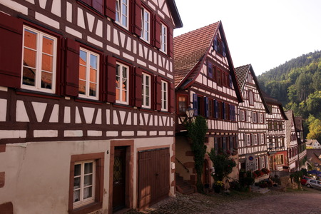 the old town of the villige Schiltach in the Blackforest in the south of Germany in Europe.のeditorial素材
