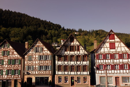 the old town of the villige Schiltach in the Blackforest in the south of Germany in Europe.のeditorial素材