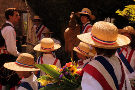 a traditional festival in the old town of Waldshut in the Blackforest in the south of Germany in...