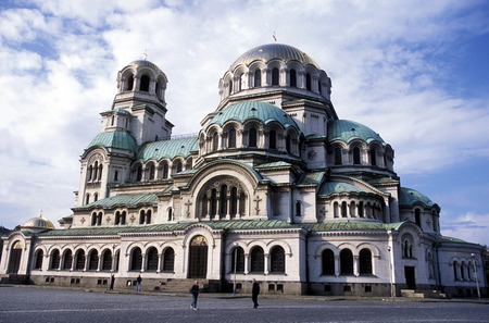 The Nevski church in the city of Sofia in Bulgaria in east Europe.のeditorial素材