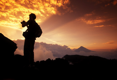 the landscape allound the Volcano Pacayal near the City of Guatemala City in Guatemala in central America.のeditorial素材