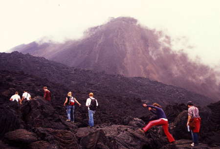 the landscape allound the Volcano Pacayal near the City of Guatemala City in Guatemala in central America.のeditorial素材