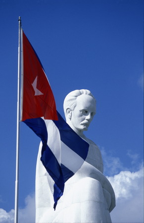 the memorial of jose marty at the Plaza de la Revolicion in the city Havana on Cuba in the caribbean sea.のeditorial素材