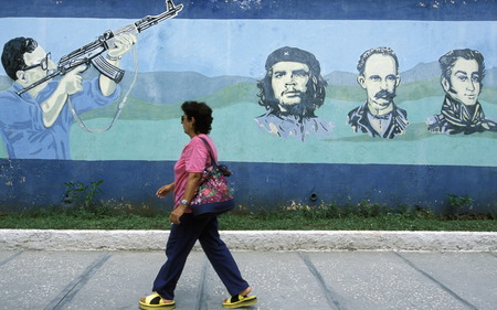 a women in the city of Holguin on Cuba in the caribbean sea.のeditorial素材