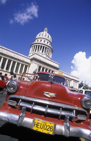 the capitolio National in the city of Havana on Cuba in the caribbean sea.のeditorial素材